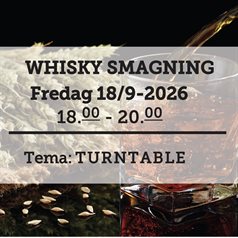 Whiskysmagning fredag d. 18 september 2026 - slikforvoksne.dk